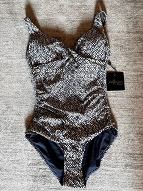 Nip Tuck Swim Louise one piece swimsuit with nautical foil pattern